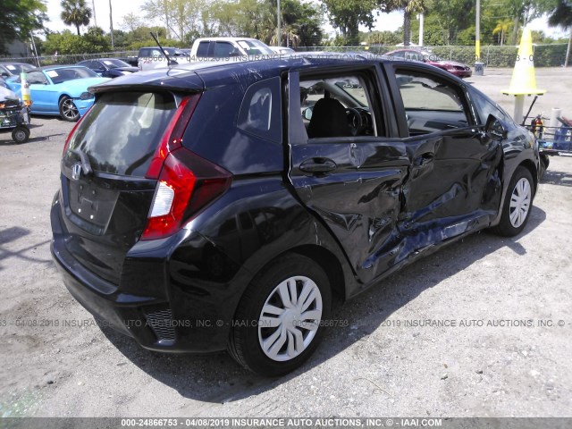 JHMGK5H56GX019447 - 2016 HONDA FIT LX BLACK photo 4