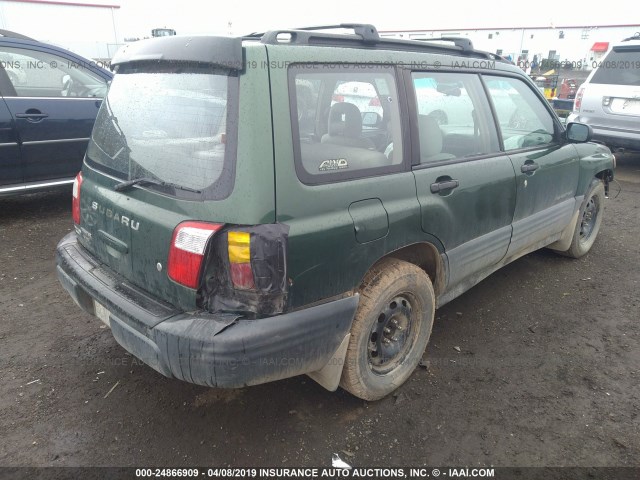 JF1SF63562G722199 - 2002 SUBARU FORESTER L GREEN photo 4