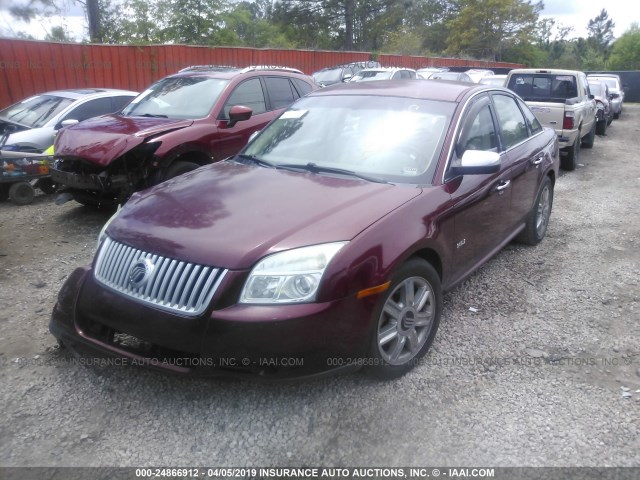 1MEHM42W68G609482 - 2008 MERCURY SABLE PREMIER BURGUNDY photo 2