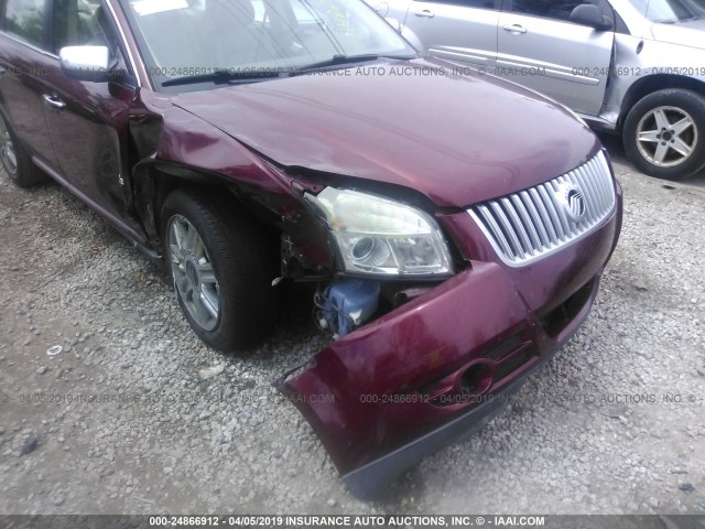 1MEHM42W68G609482 - 2008 MERCURY SABLE PREMIER BURGUNDY photo 6