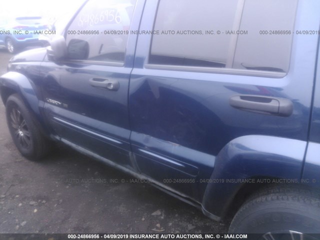 1J4GL58K73W705060 - 2003 JEEP LIBERTY LIMITED BLUE photo 6