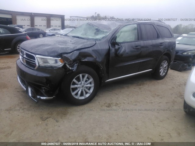 1C4RDHAG8KC626208 - 2019 DODGE DURANGO SXT GRAY photo 2