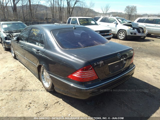 WDBNG75JX3A381932 - 2003 MERCEDES-BENZ S 500 BLACK photo 3