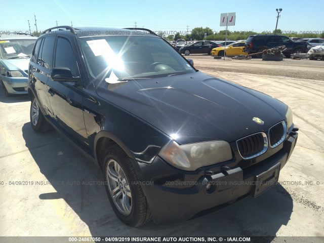 WBXPA93454WA64168 - 2004 BMW X3 3.0I BLACK photo 1