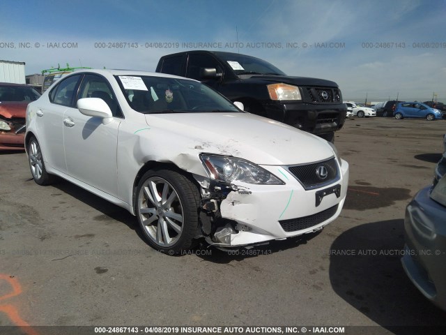 JTHBK262475046501 - 2007 LEXUS IS 250 WHITE photo 1