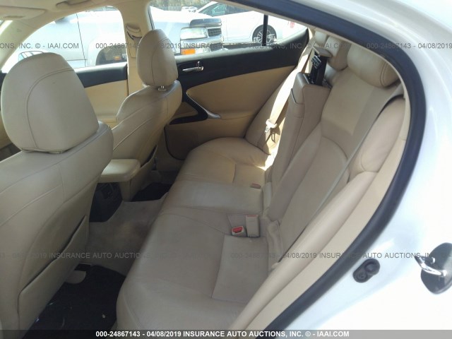 JTHBK262475046501 - 2007 LEXUS IS 250 WHITE photo 8