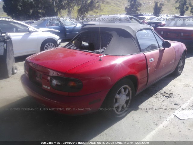 JM1NA3513L0123995 - 1990 MAZDA MX-5 MIATA RED photo 4