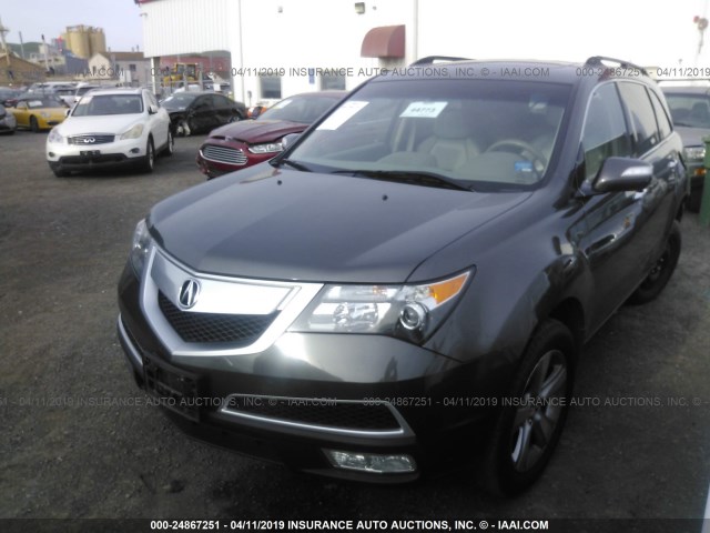 2HNYD2H31CH531929 - 2012 ACURA MDX TECHNOLOGY GRAY photo 2