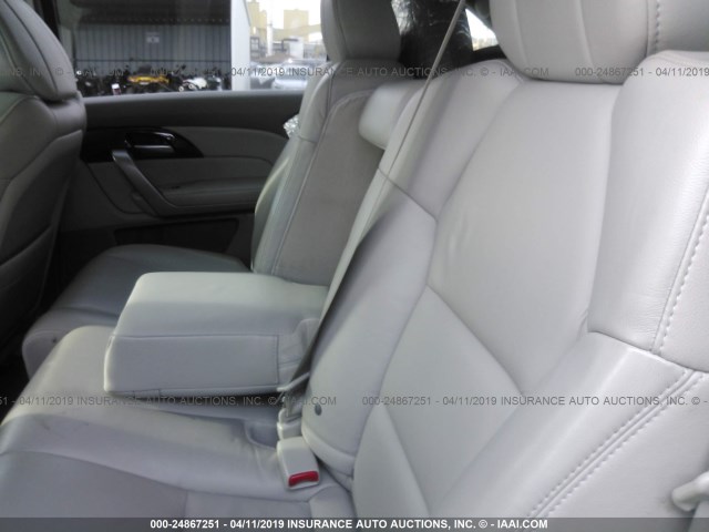 2HNYD2H31CH531929 - 2012 ACURA MDX TECHNOLOGY GRAY photo 8