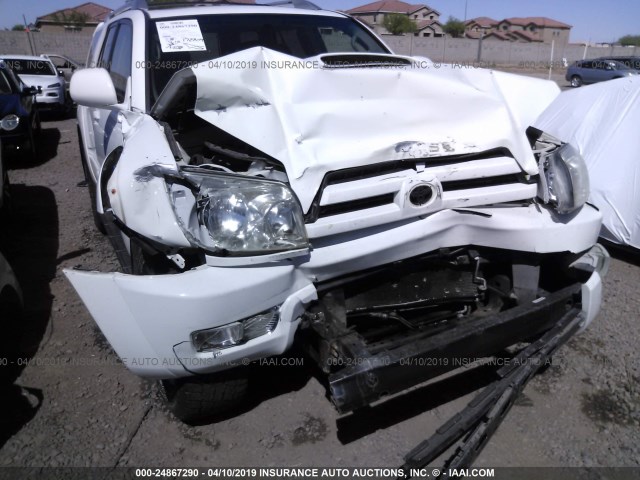 JTEBU14RX58029800 - 2005 TOYOTA 4RUNNER SR5/SPORT WHITE photo 6