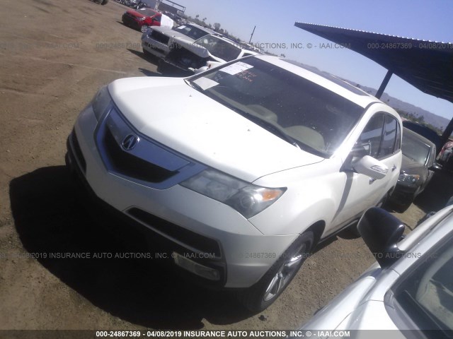 2HNYD2H60AH523246 - 2010 ACURA MDX TECHNOLOGY WHITE photo 2