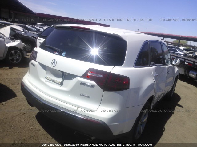 2HNYD2H60AH523246 - 2010 ACURA MDX TECHNOLOGY WHITE photo 4