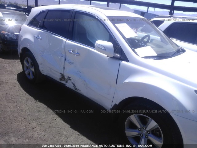 2HNYD2H60AH523246 - 2010 ACURA MDX TECHNOLOGY WHITE photo 6