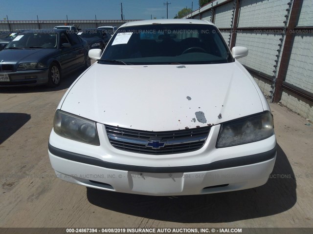 2G1WF55E419289734 - 2001 CHEVROLET IMPALA WHITE photo 6