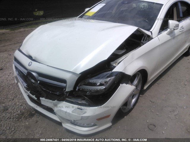 WDDLJ7DB4EA097029 - 2014 MERCEDES-BENZ CLS 550 WHITE photo 6