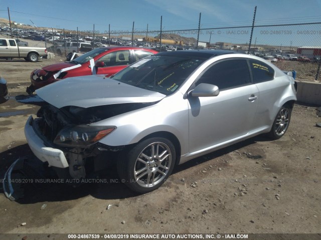 JTKDE167380255324 - 2008 TOYOTA SCION TC SILVER photo 2