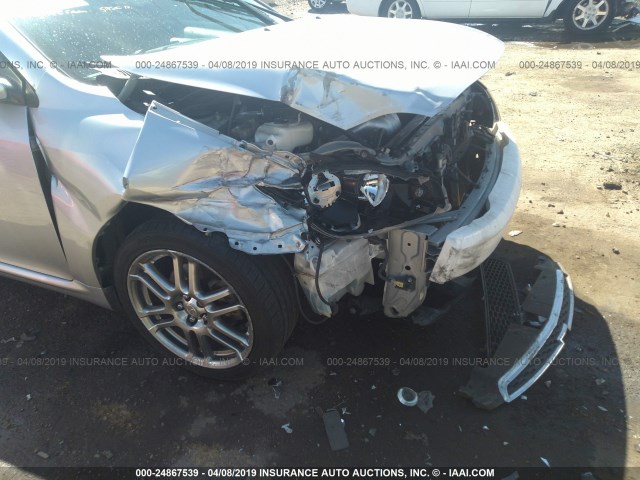 JTKDE167380255324 - 2008 TOYOTA SCION TC SILVER photo 6