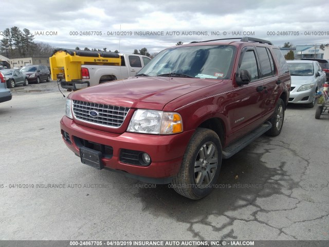 1FMZU73E85UA96225 - 2005 FORD EXPLORER XLT/XLT SPORT/NBX RED photo 2