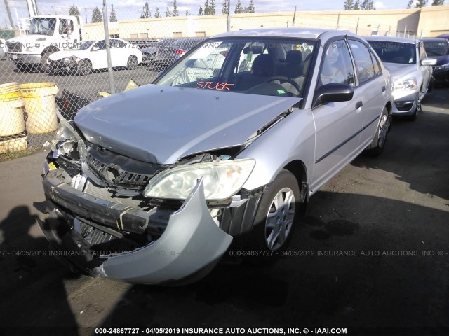 2HGES16385H547612 - 2005 HONDA CIVIC DX VP Gümüş foto 2