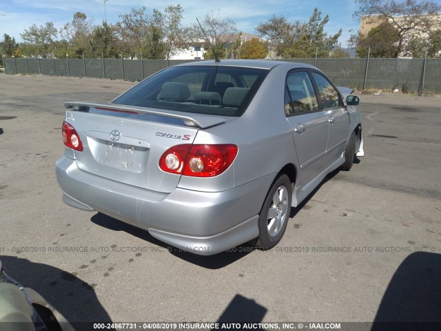 1NXBR32E16Z704598 - 2006 TOYOTA COROLLA CE/LE/S SILVER photo 4