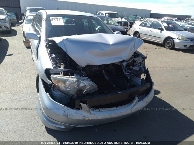 1NXBR32E16Z704598 - 2006 TOYOTA COROLLA CE/LE/S SILVER photo 6