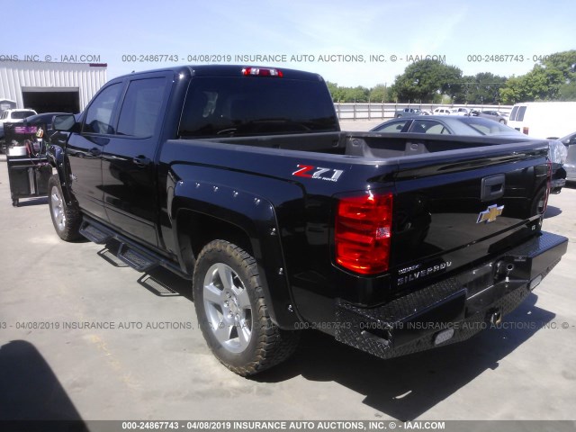 3GCUKREC2JG391507 - 2018 CHEVROLET SILVERADO K1500 LT BLACK photo 3