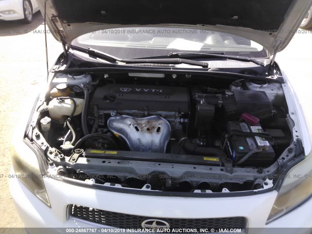 JTKDE167370212178 - 2007 TOYOTA SCION TC თეთრი ფოტო 10