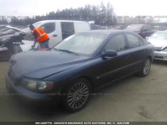 YV1RS58D832242723 - 2003 VOLVO S60 2.4T BLUE photo 2