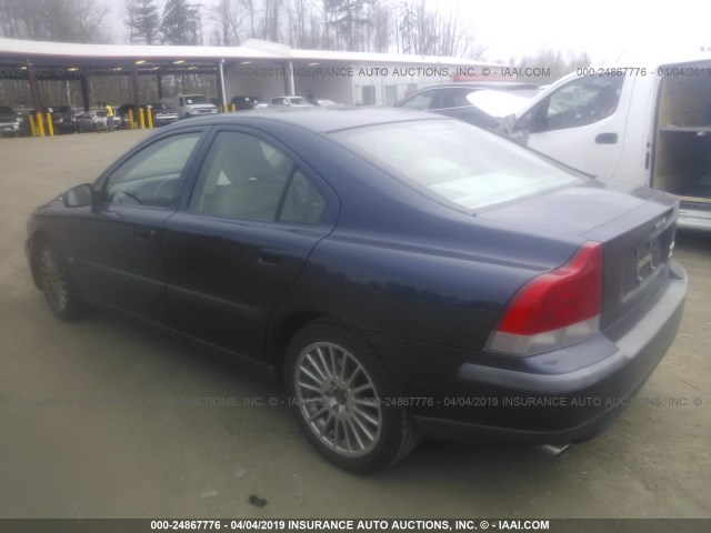 YV1RS58D832242723 - 2003 VOLVO S60 2.4T BLUE photo 3