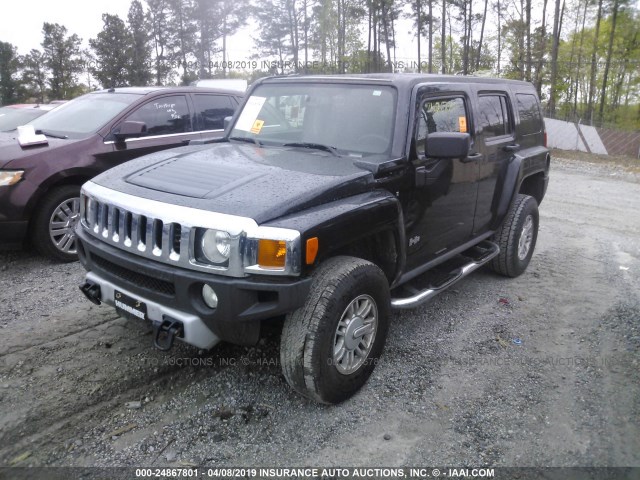 5GTEN13E998102506 - 2009 HUMMER H3 BLACK photo 2