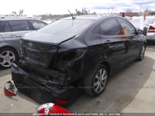 KMHCU4AE1DU479221 - 2013 HYUNDAI ACCENT GLS/SE BLACK photo 4