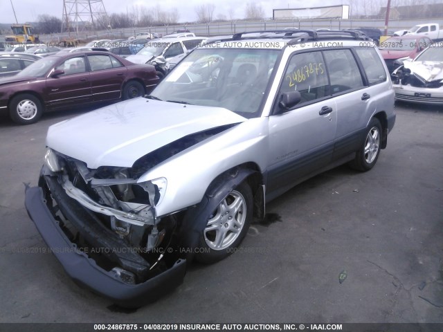 JF1SF63572H734811 - 2002 SUBARU FORESTER L SILVER photo 2