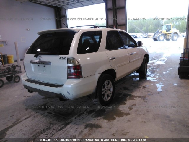 2HNYD18614H523996 - 2004 ACURA MDX TOURING WHITE photo 4