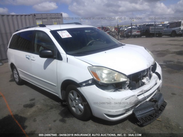 5TDZA23CX5S323367 - 2005 TOYOTA SIENNA CE/LE WHITE photo 1