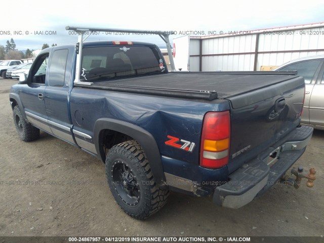 1GTEK19T2XZ512996 - 1999 GMC NEW SIERRA K1500 BLUE photo 3