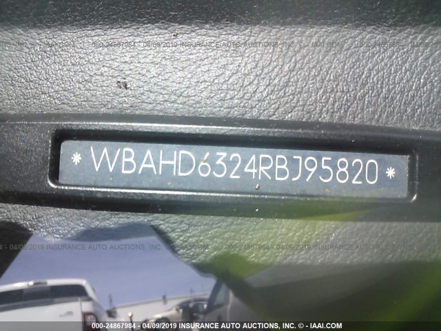 WBAHD6324RBJ95820 - 1994 BMW 525 I AUTOMATIC BLACK photo 9