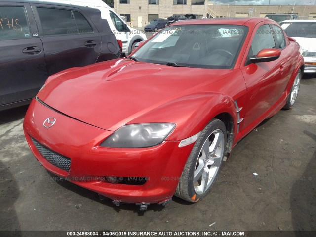 JM1FE173140114497 - 2004 MAZDA RX8 RED photo 2