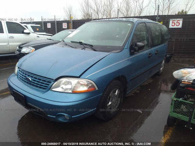 2FMZA504X3BB46439 - 2003 FORD WINDSTAR WAGON BLUE photo 2