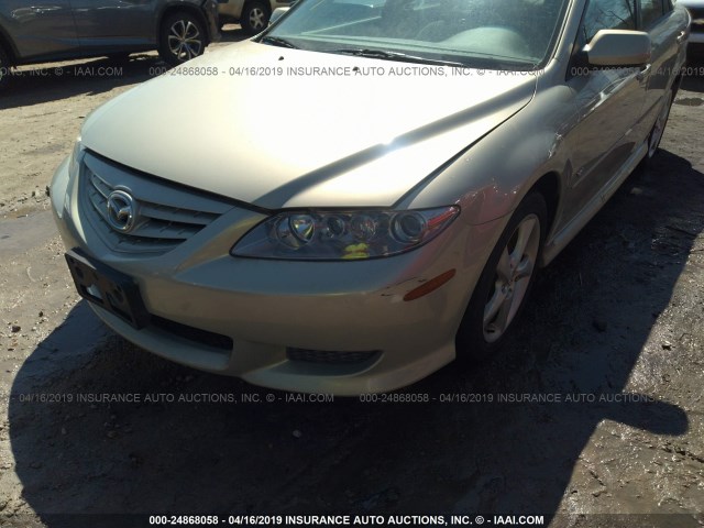 1YVHP80DX45N91294 - 2004 MAZDA 6 S TAN photo 6