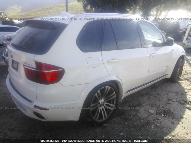 5UXZV8C50D0C16971 - 2013 BMW X5 XDRIVE50I WHITE photo 4