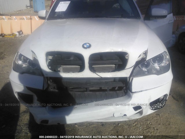 5UXZV8C50D0C16971 - 2013 BMW X5 XDRIVE50I WHITE photo 6