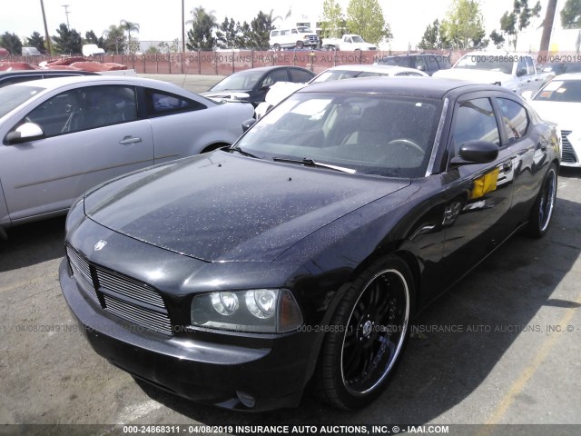 2B3KA43G87H848253 - 2007 DODGE CHARGER SE/SXT BLACK photo 2