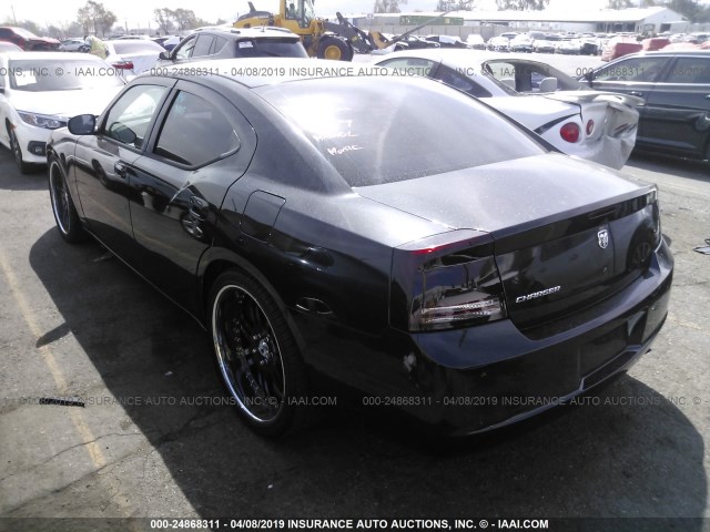 2B3KA43G87H848253 - 2007 DODGE CHARGER SE/SXT BLACK photo 3