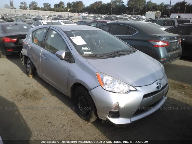 JTDKDTB37E1073115 - 2014 TOYOTA PRIUS C SILVER photo 1