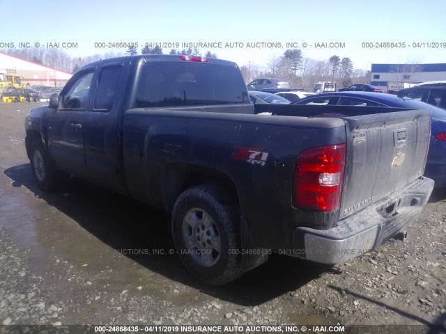 2GCEK29J291111299 - 2009 CHEVROLET SILVERADO K1500 LT BLACK photo 3