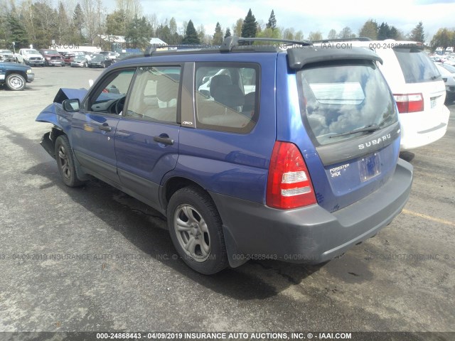 JF1SG63644H736783 - 2004 SUBARU FORESTER 2.5X BLUE photo 3