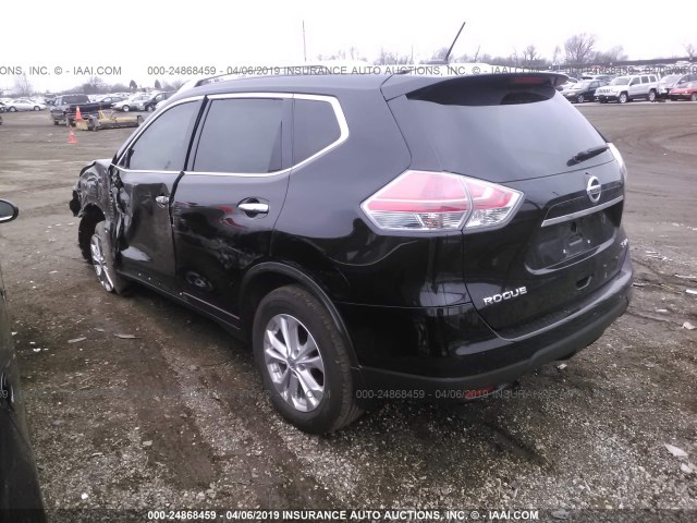 5N1AT2MV7FC869369 - 2015 NISSAN ROGUE S/SL/SV BLACK photo 3