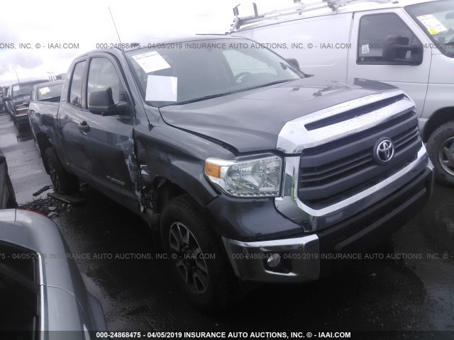 5TFRY5F1XEX161936 - 2014 TOYOTA TUNDRA DOUBLE CAB SR/SR5 GRAY photo 1