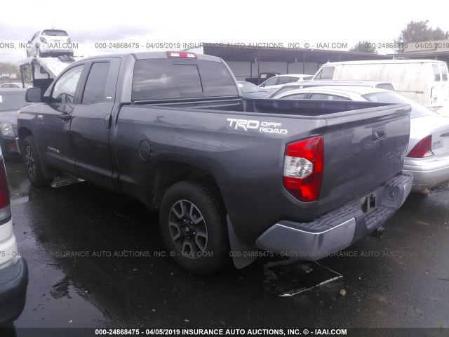 5TFRY5F1XEX161936 - 2014 TOYOTA TUNDRA DOUBLE CAB SR/SR5 GRAY photo 3