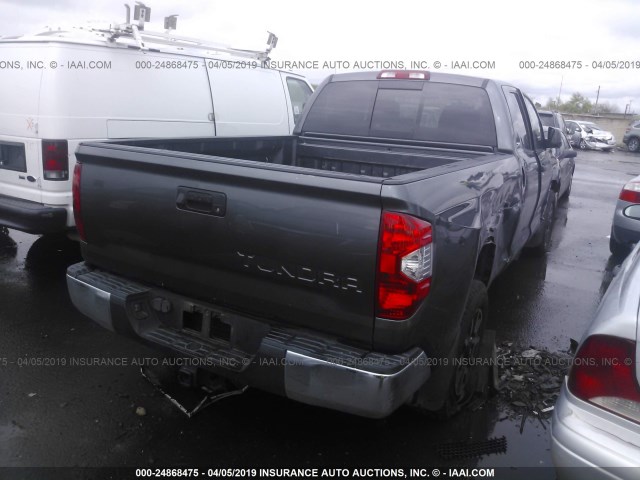 5TFRY5F1XEX161936 - 2014 TOYOTA TUNDRA DOUBLE CAB SR/SR5 GRAY photo 4